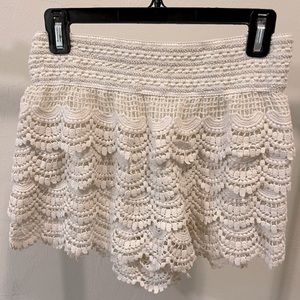 Harmony Havoc crochet ruffle shorts